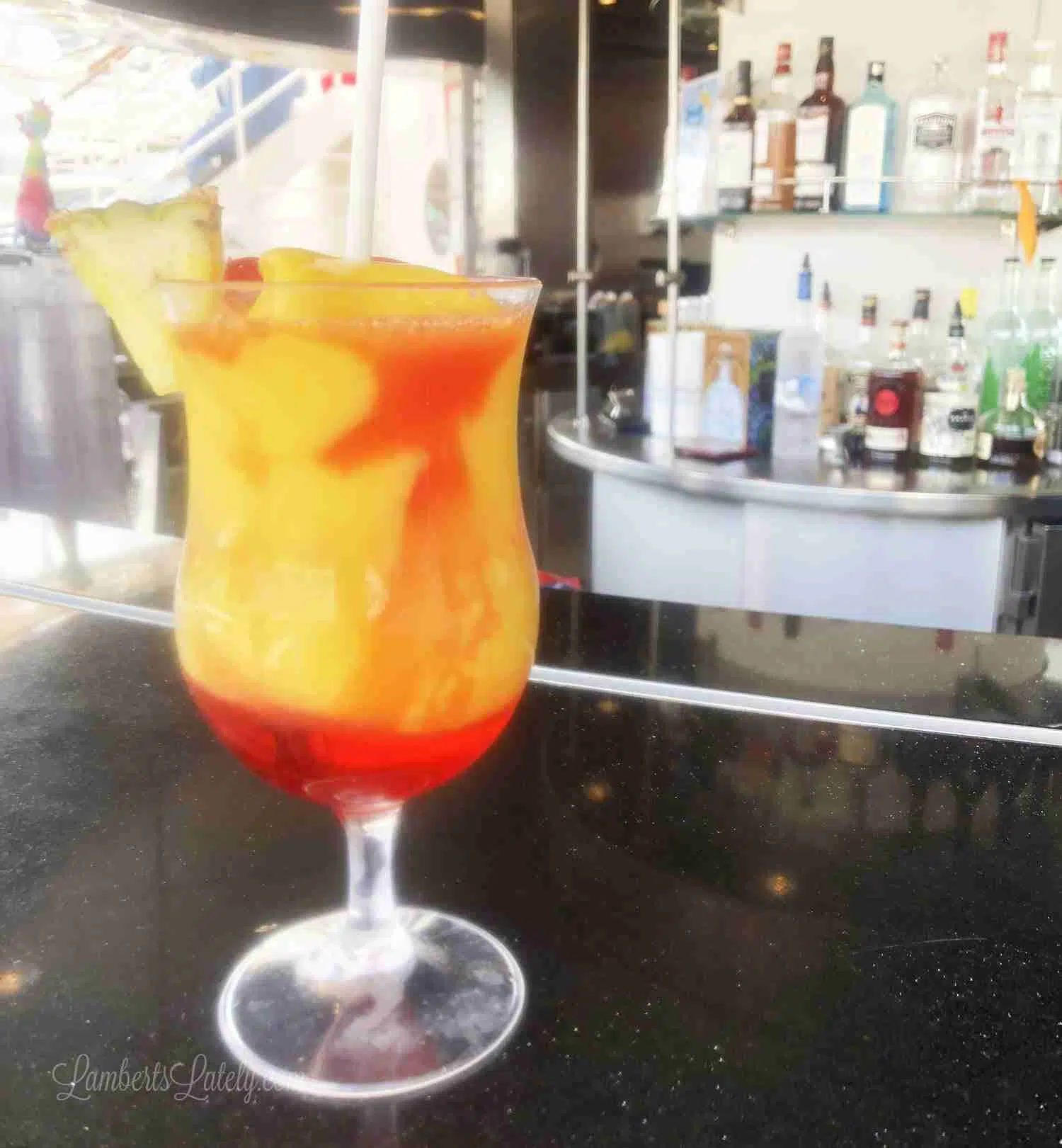 orange/red cocktail on a royal caribbean cruise.