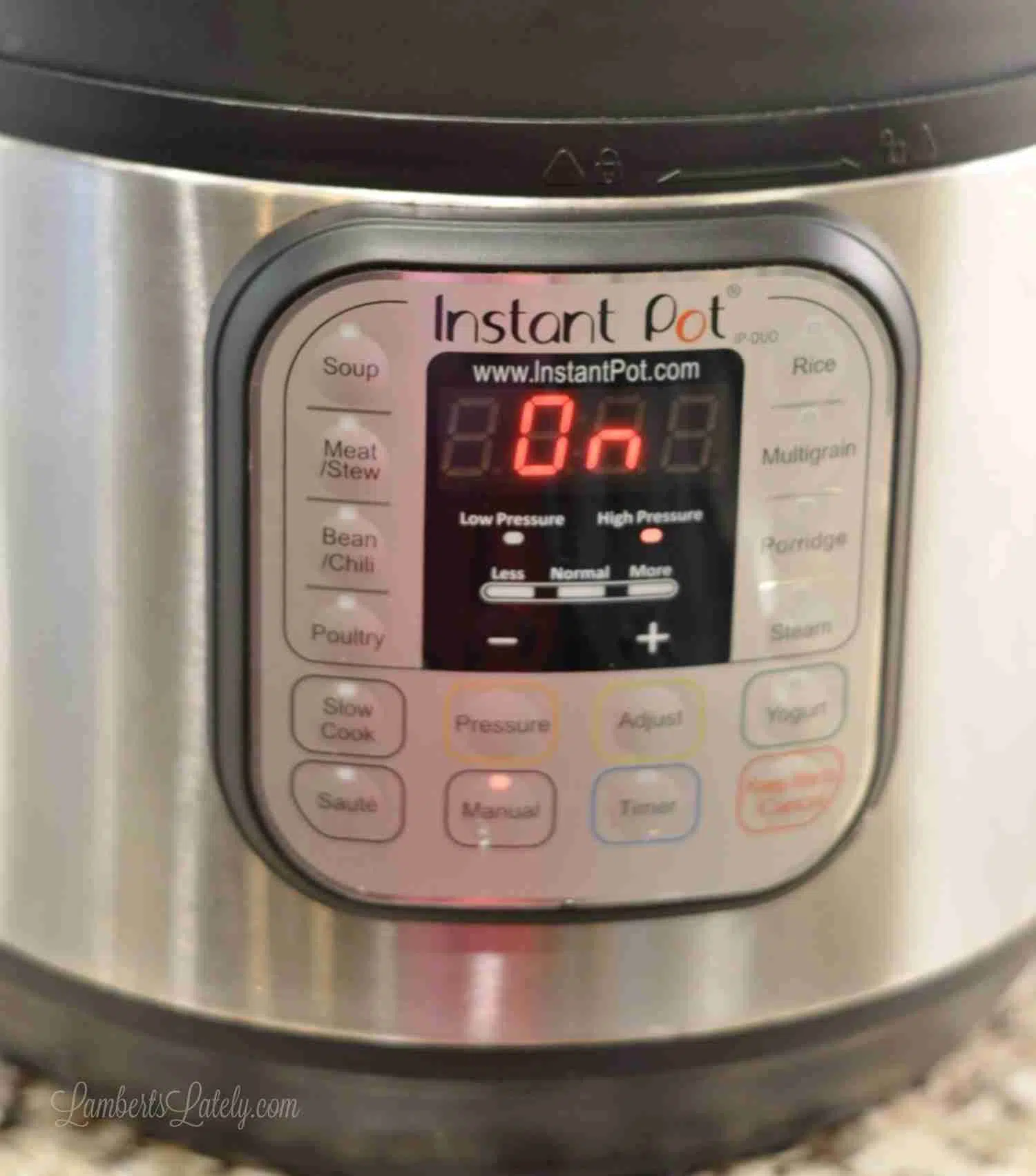 front of an instant pot pressure cooker.