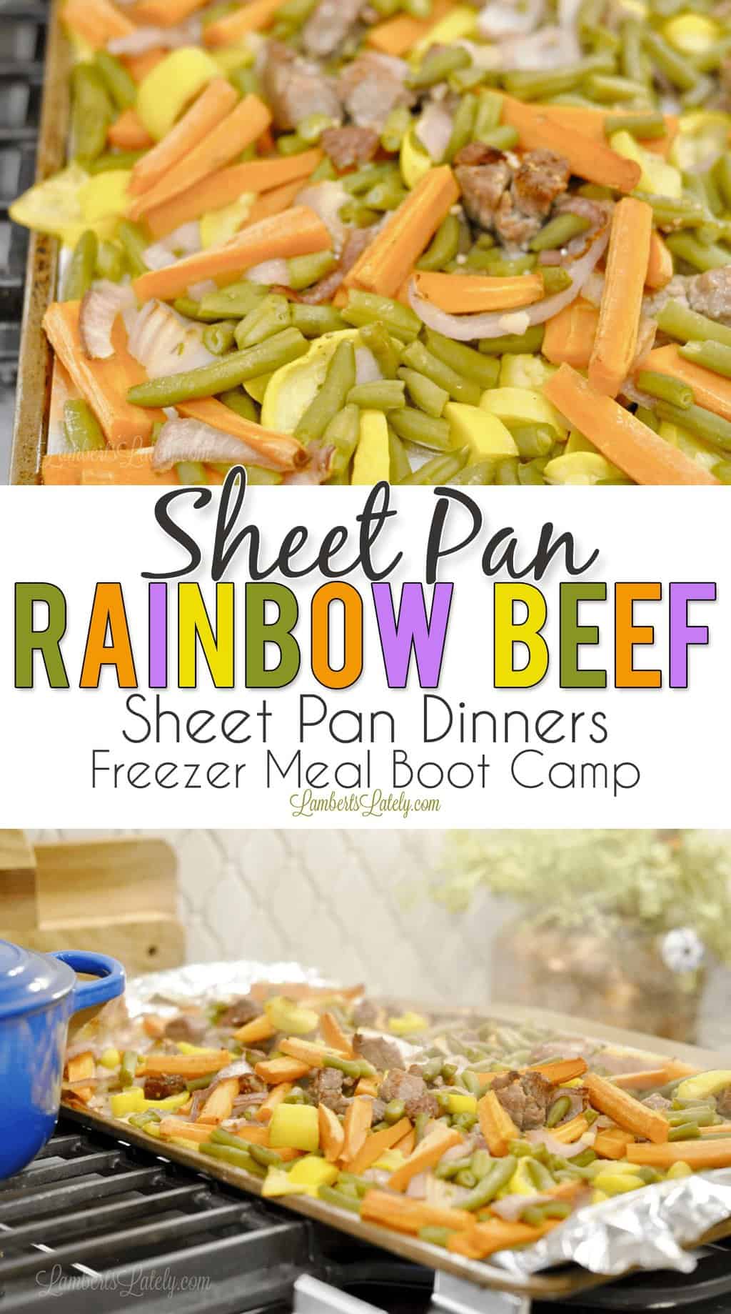 Sheet Pan Rainbow Beef sheet pan dinners freezer meal boot camp.