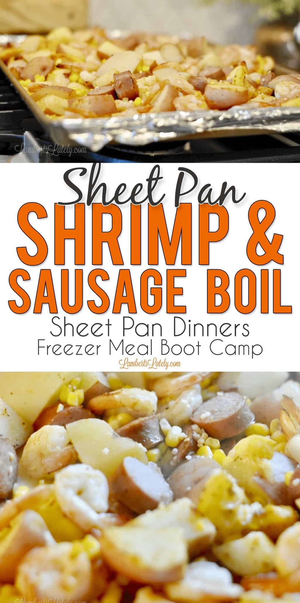 sheet pan shrimp and sausage boil.