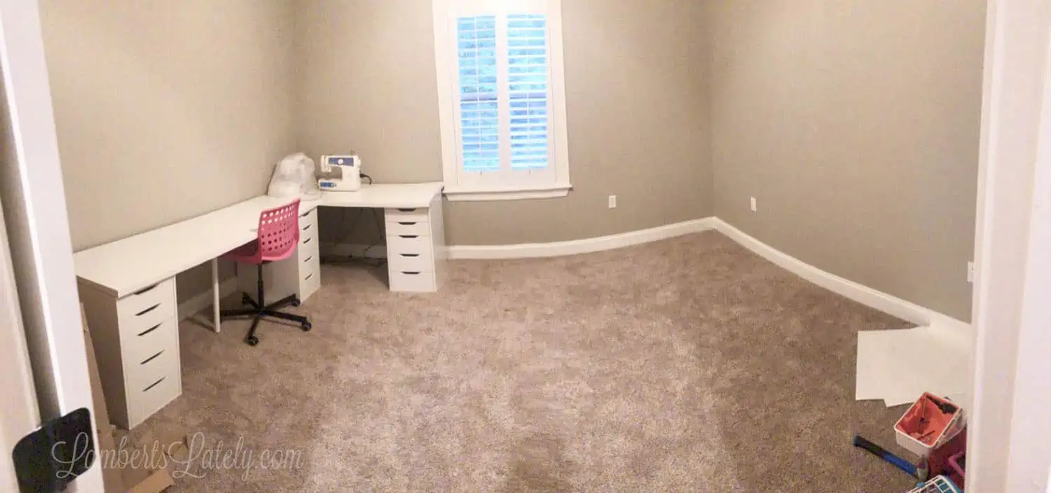 room with desk to the left.