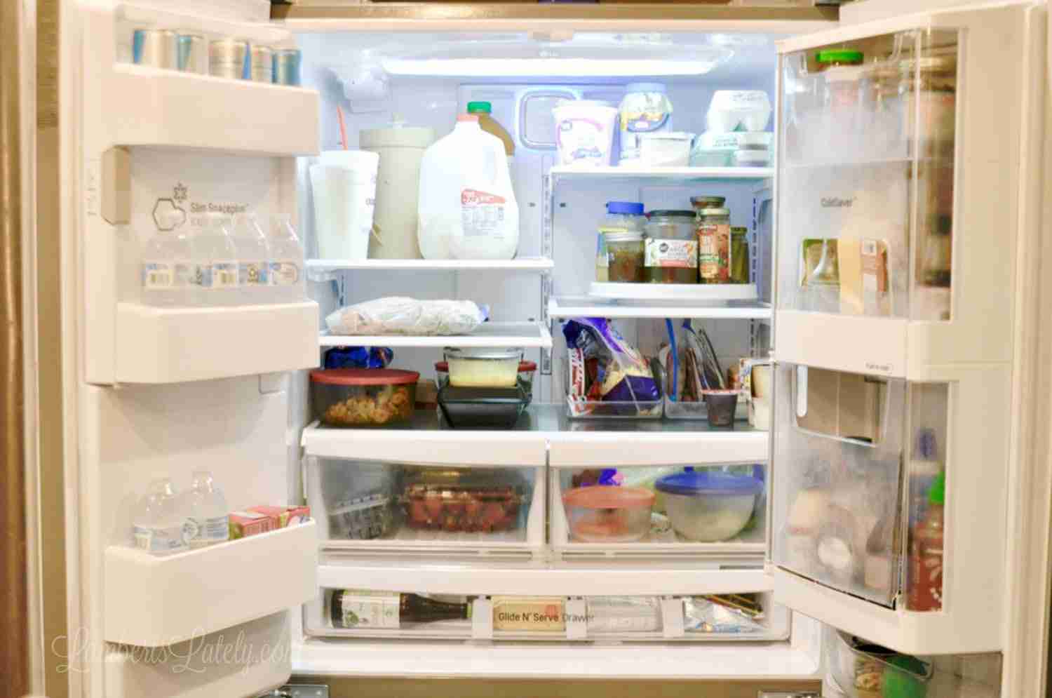 refrigerator organization ideas - open fridge