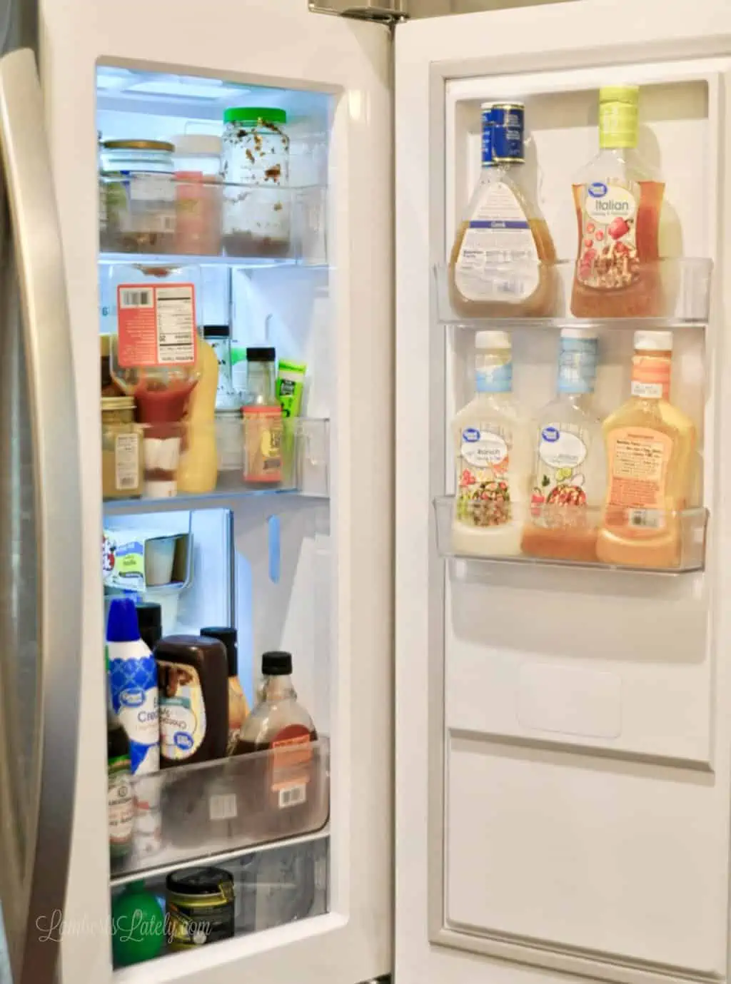 open refrigerator door