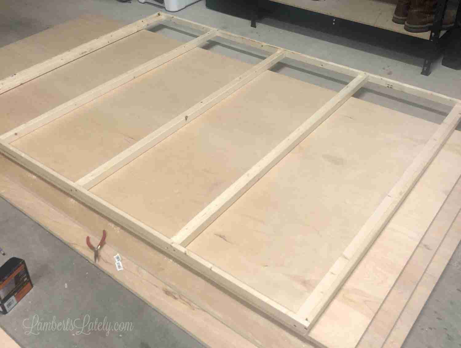 beginning of murphy bed front frame.