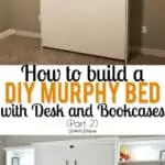how to build a diy murphy bed with desk and Ikea billy bookcases