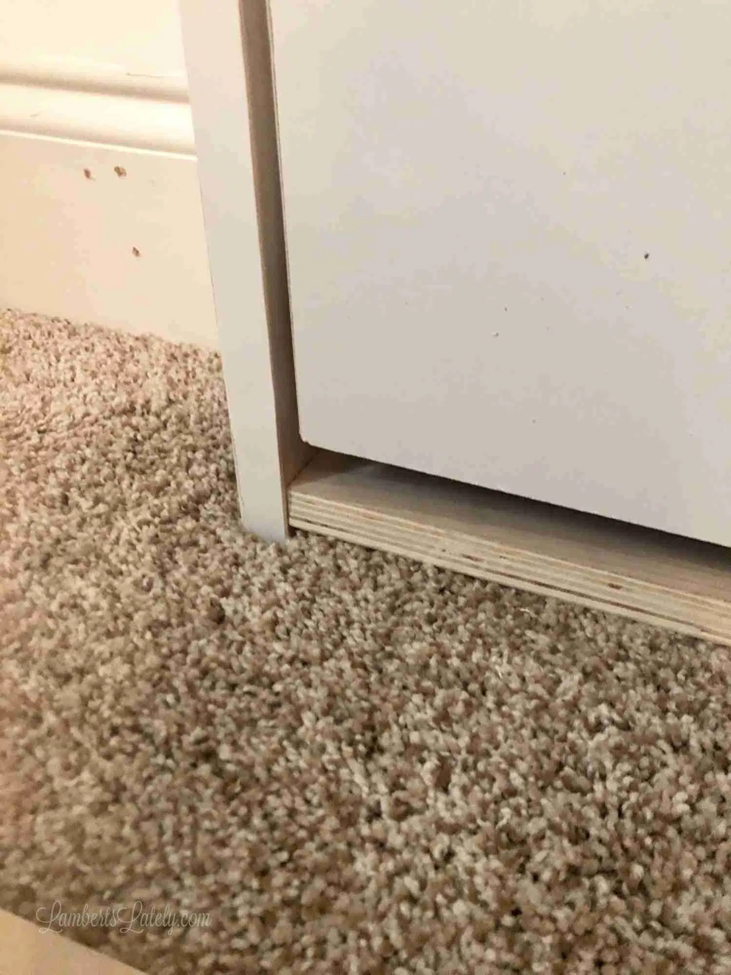 small gap at the bottom of the murphy bed to allow bed to open.