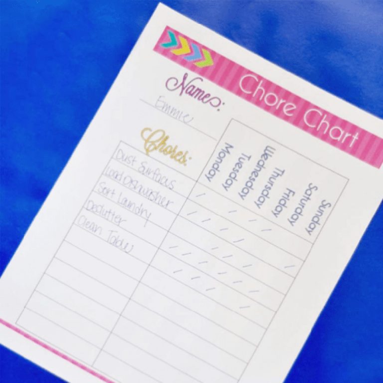 ultimate planning notebook chore chart printable