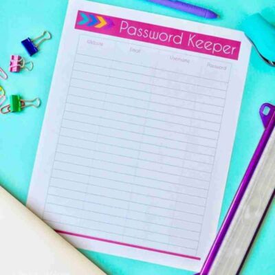 $2.50 - The Ultimate Planning Notebook Collection password printable on a desk.