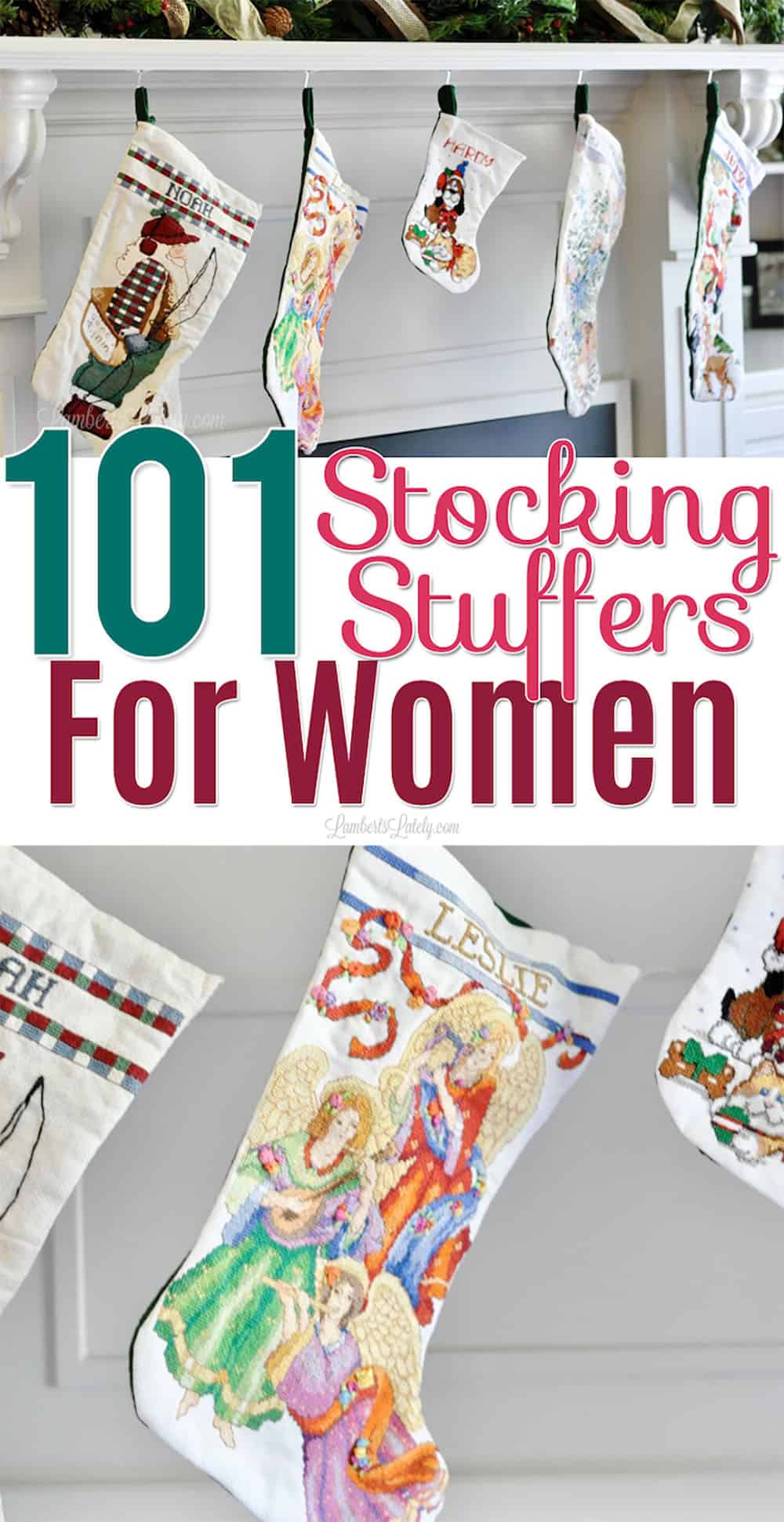 101 Unique Stocking Stuffers for Women...huge list of different small gift ideas for a woman, broken into categories (crafter, beauty guru, athlete, etc.). Great resource when shopping for wife or girlfriend - even mom or grandmother!