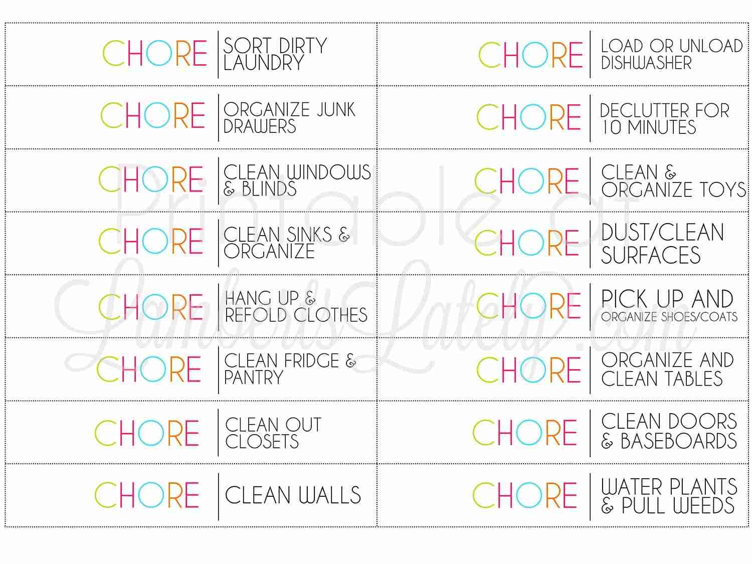 printable chore cards.