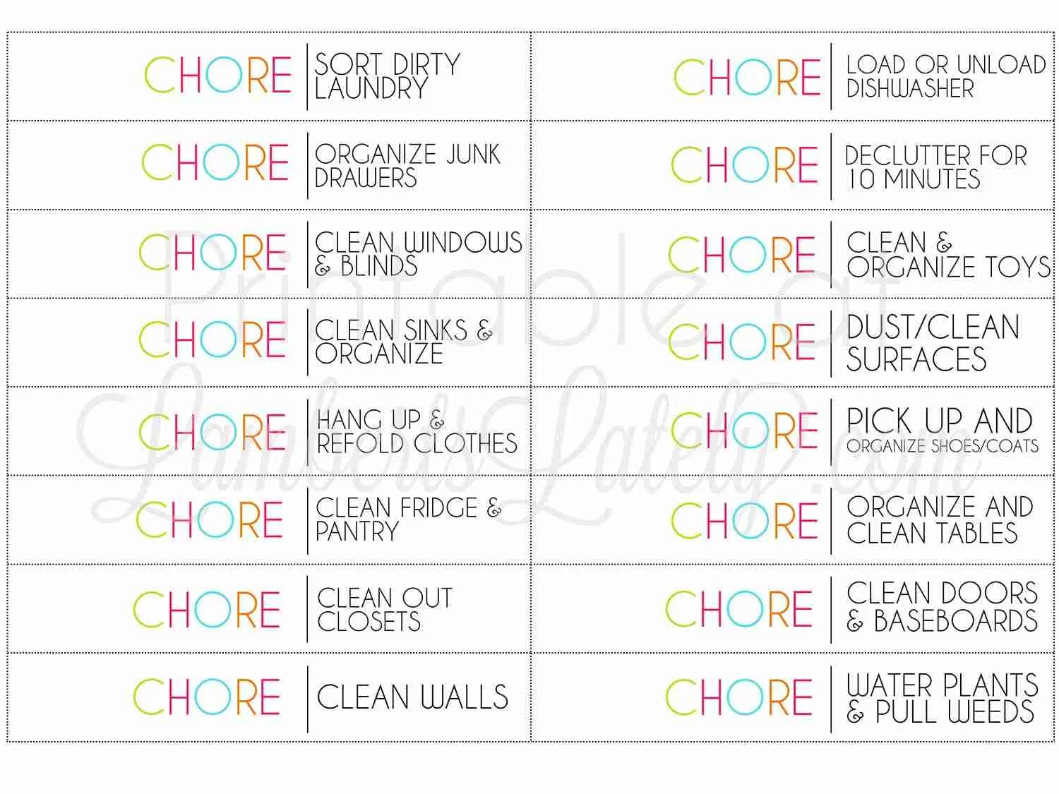 printable chore cards.