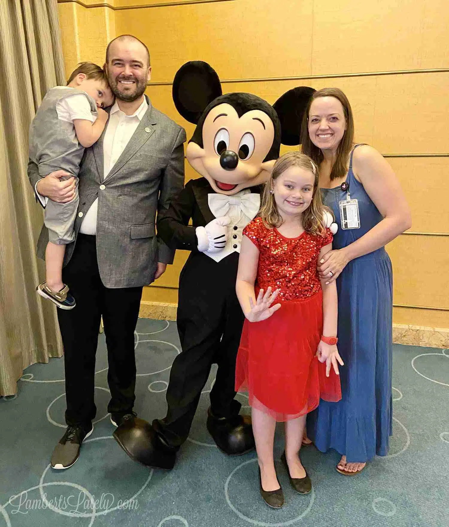 Family with mickey on disney cruise