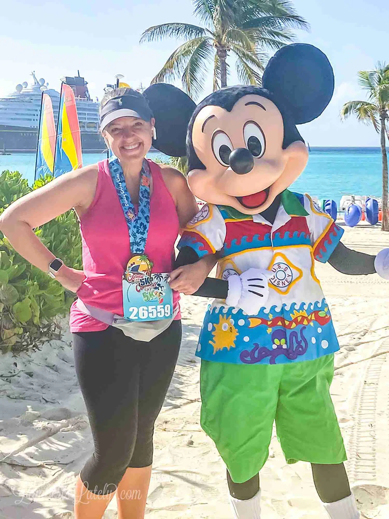 With Mickey Mouse after 5k