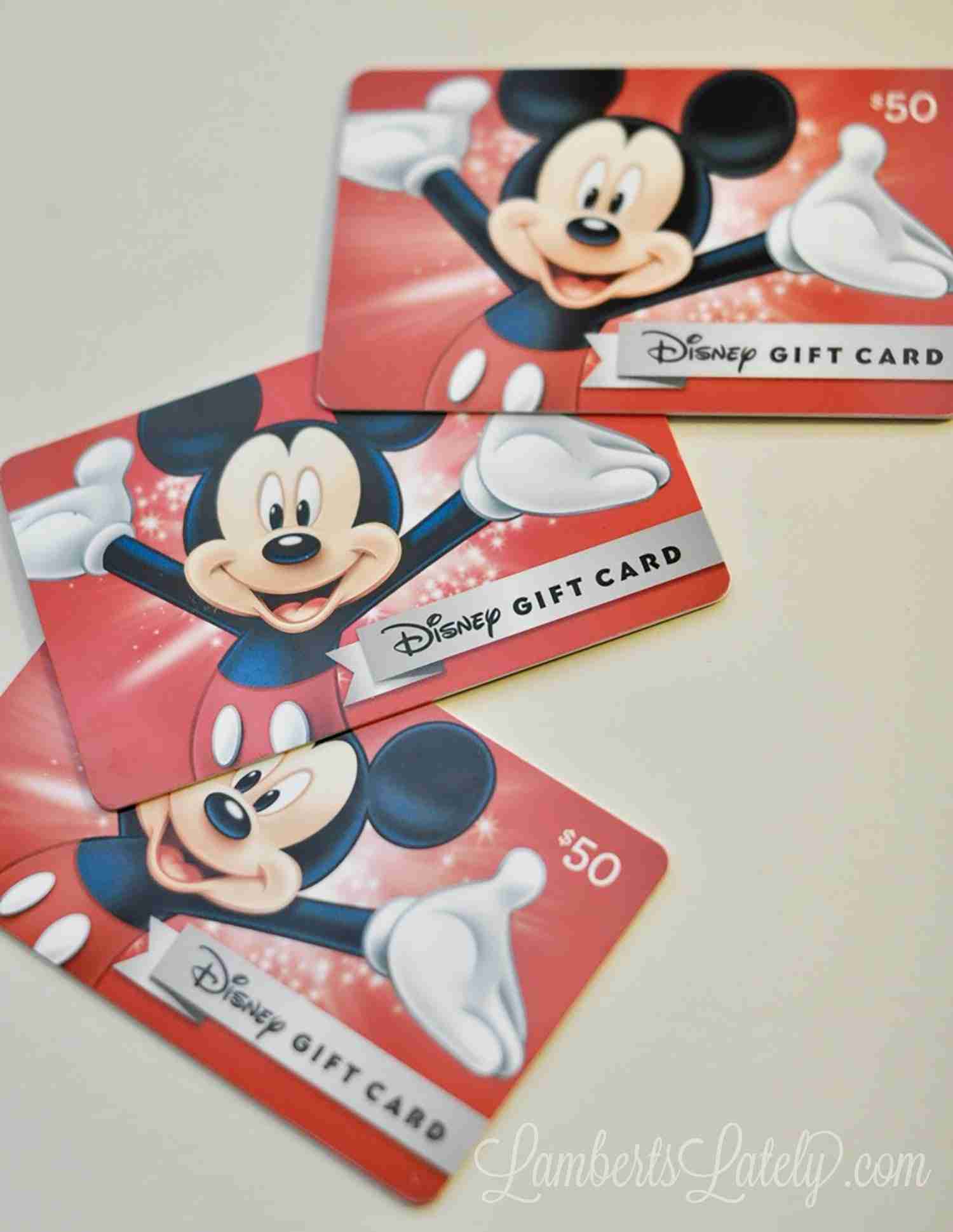 Disney gift cards.