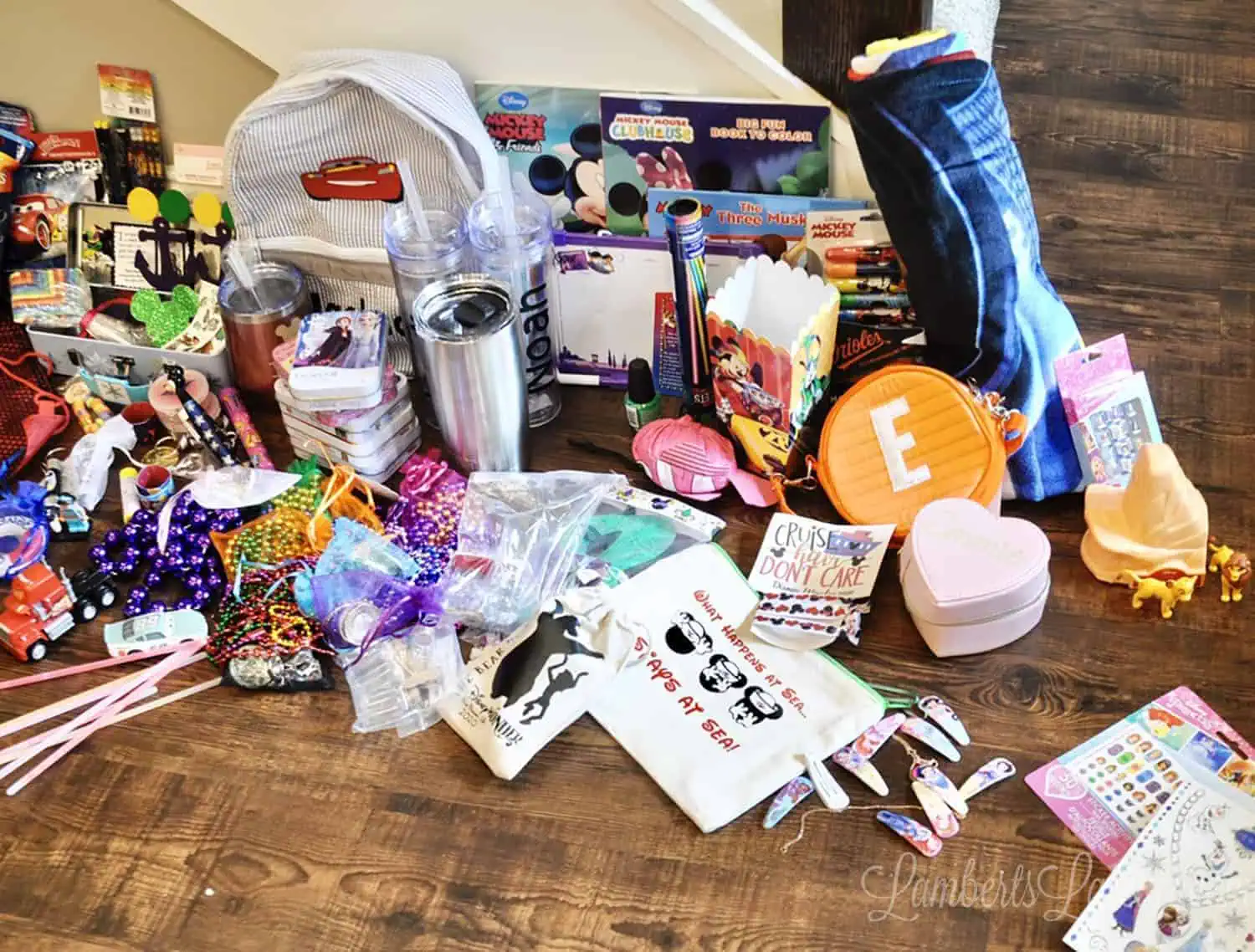 fish extender gifts on the floor.