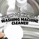 Vinegar and baking soda used to clean a top loading washing machine.