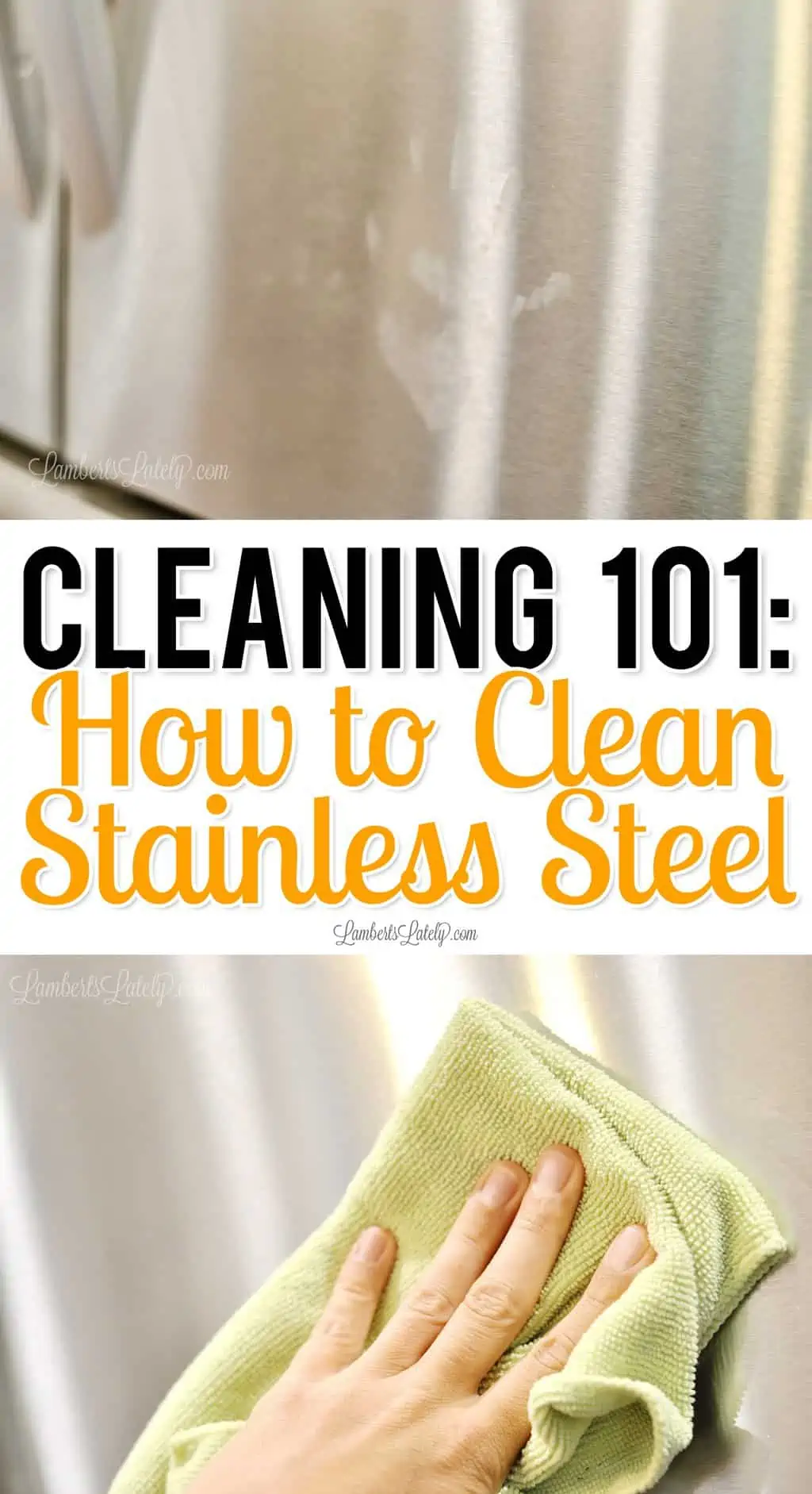 cleaning 101; how to clean stainless steel graphic