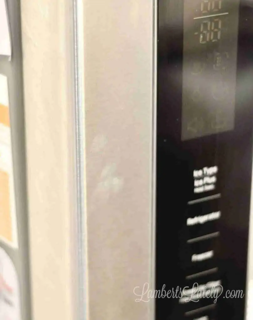 smudge on stainless steel refrigerator