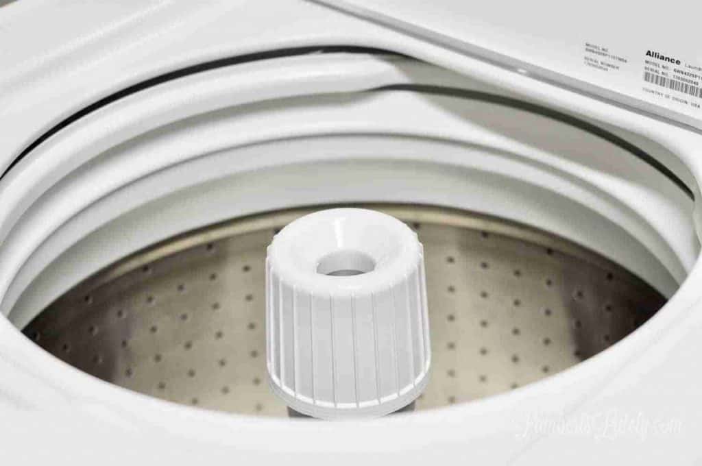 looking into a speed queen washer.