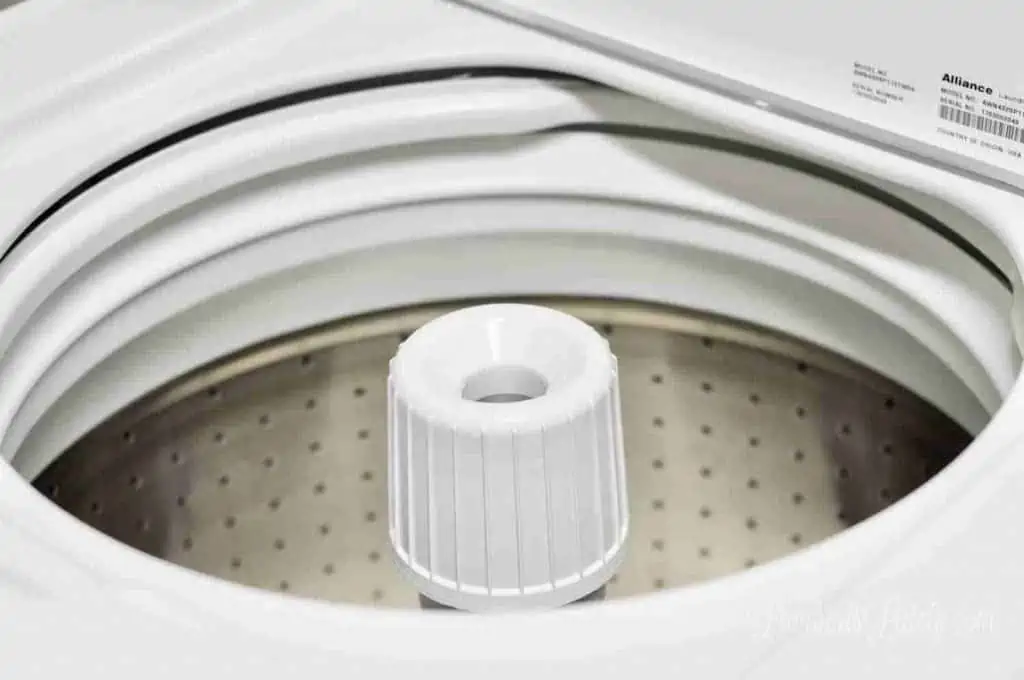 looking into a speed queen washer.