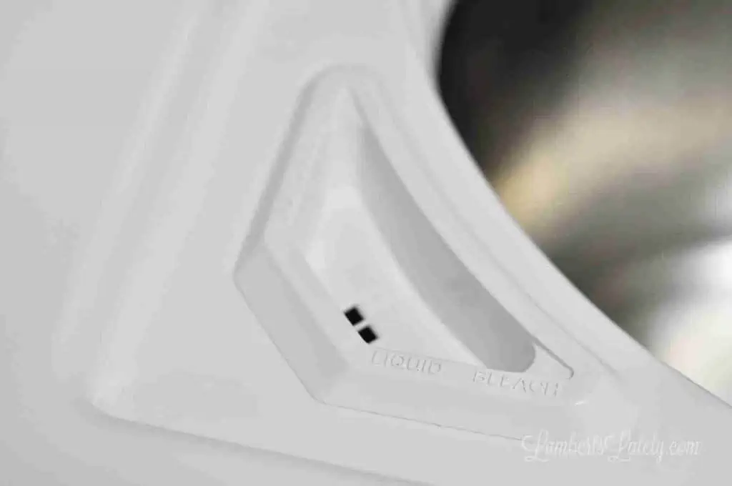 bleach dispenser on a speed queen washing machine.