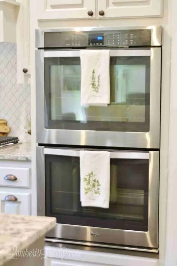 outside of a double oven