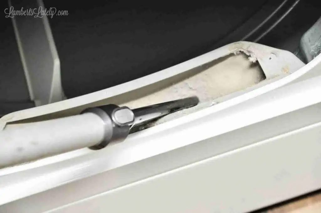 vacuuming a dryer vent