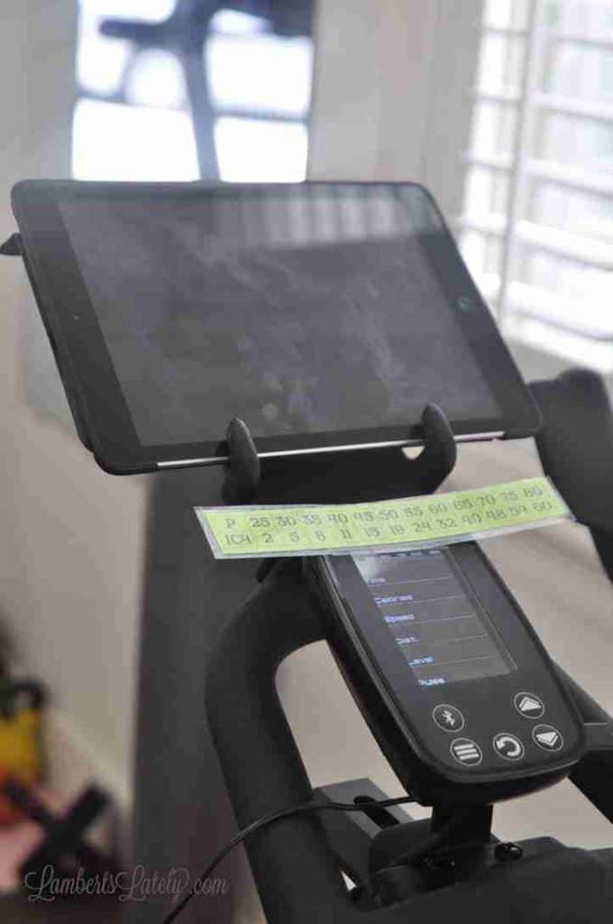 Ipad on a Schwinn IC4.