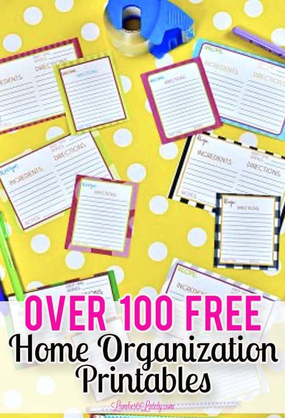 300+ Free Home &amp; Organization Printables | Lamberts Lately