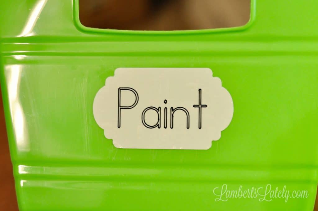written paint label made with Cricut Joy