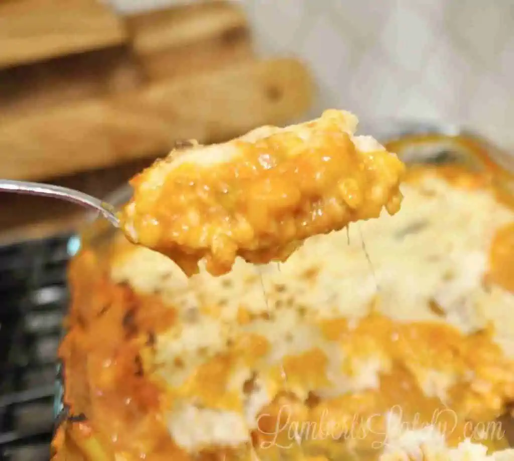 spoon of shrimp boil fisherman's pie.
