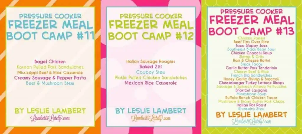 freezer meal boot camp covers.