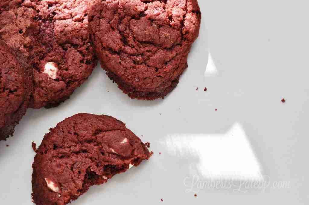 Red Velvet Brownie Cookies use cake mix and only 4 total ingredients to make a gooey, rich, fudgey cookie from simple supplies. This easy recipe is just as good as from scratch!