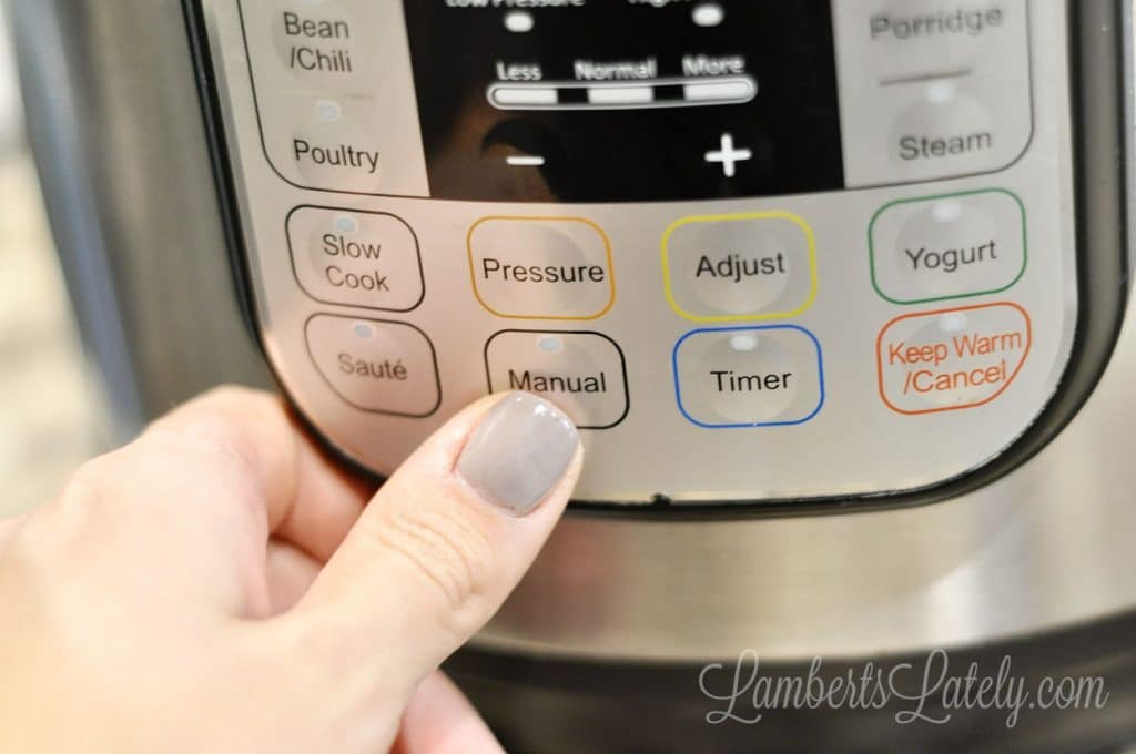 setting an instant pot for the 5-5-5 method