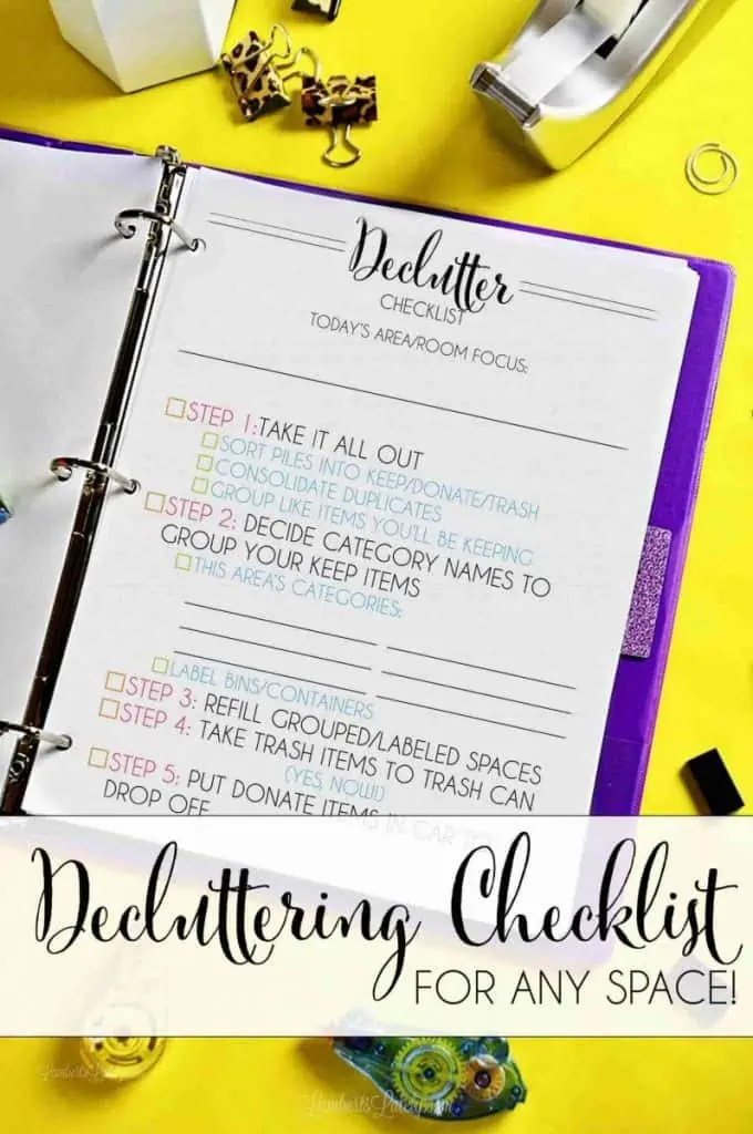Declutter Your Home Checklist (Free Printable PDF)