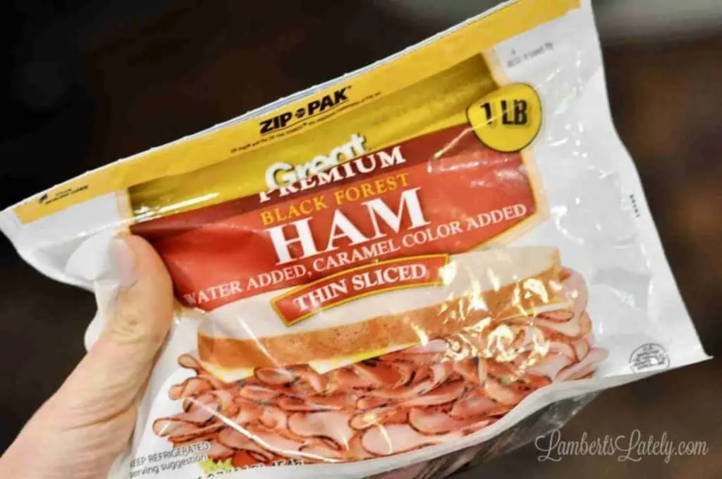 bag of deli ham.