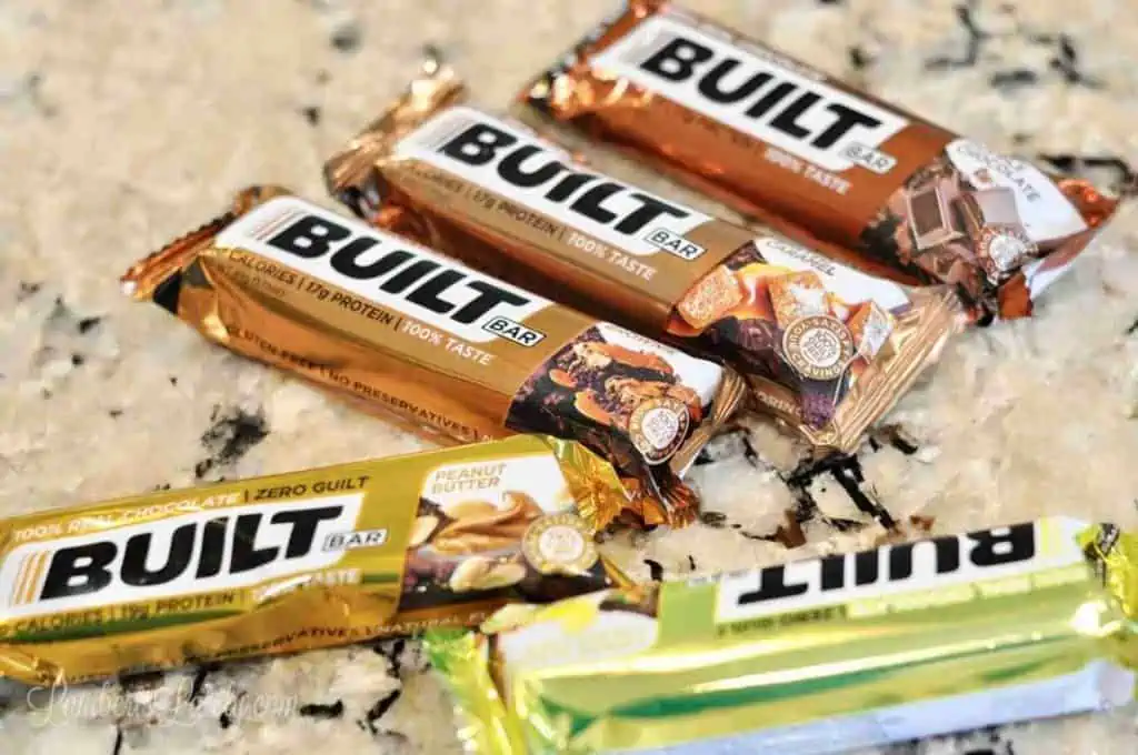 built bars on a counter.