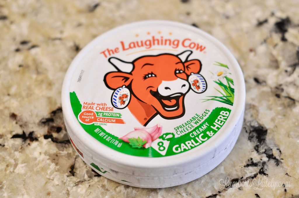 laughing cow cheese package on a countertop.