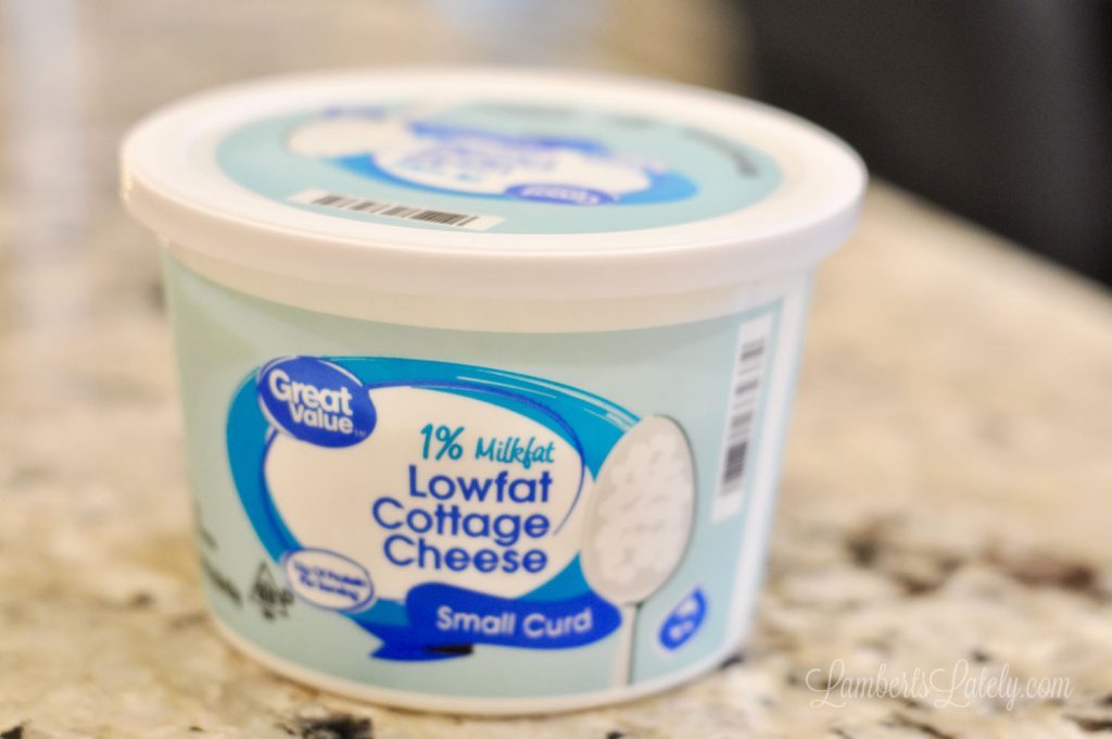 tub of great value cottage cheese.