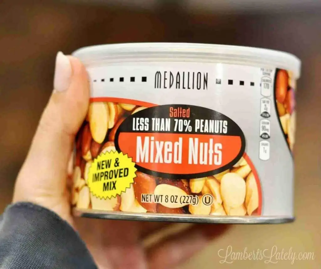 can of mixed nuts.