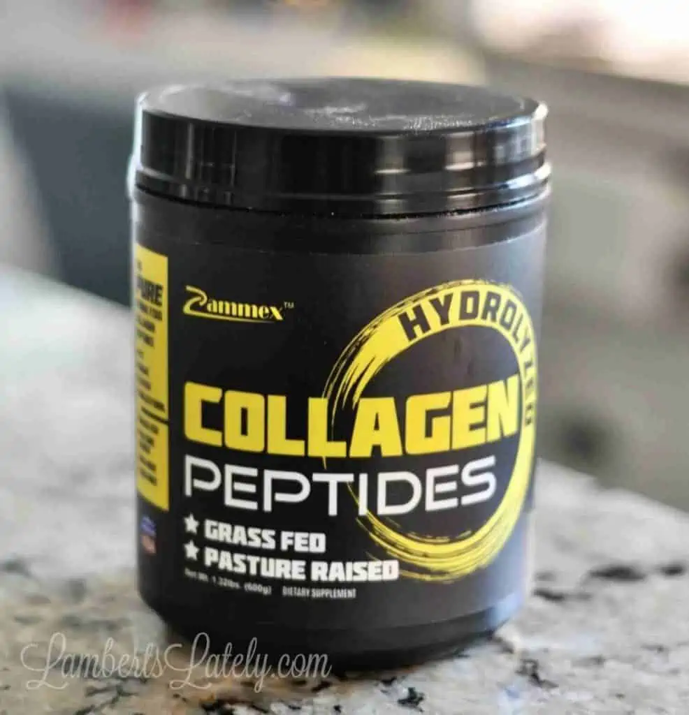 container of collagen peptides.