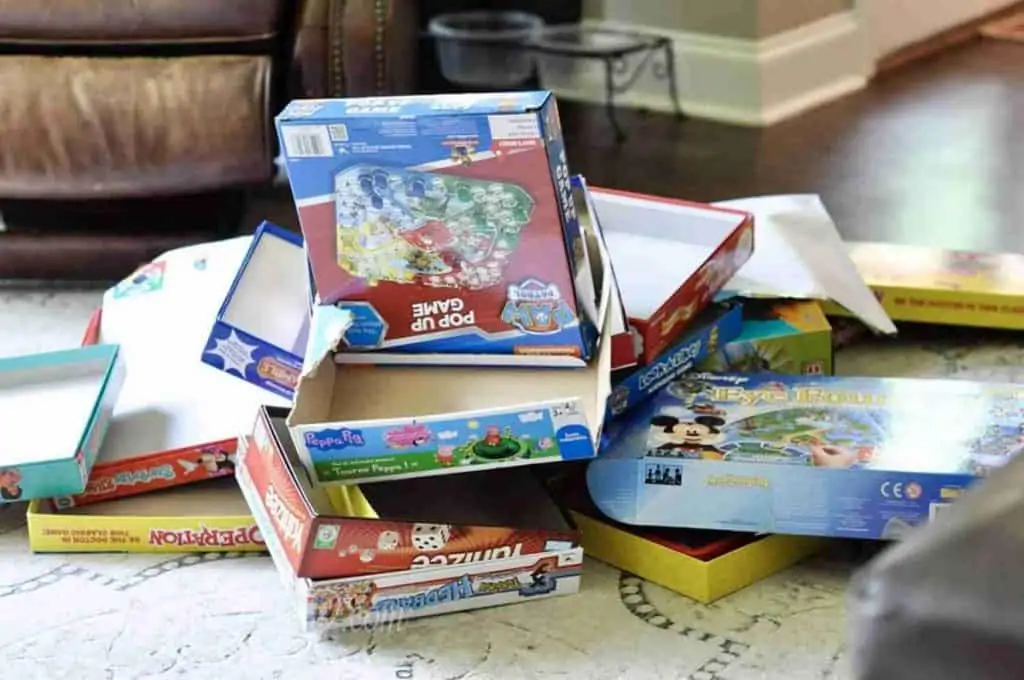 empty cardboard boxes