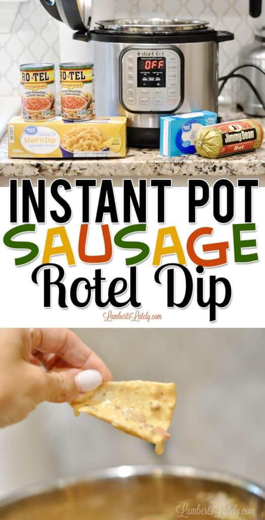 long image - instant pot sausage rotel dip