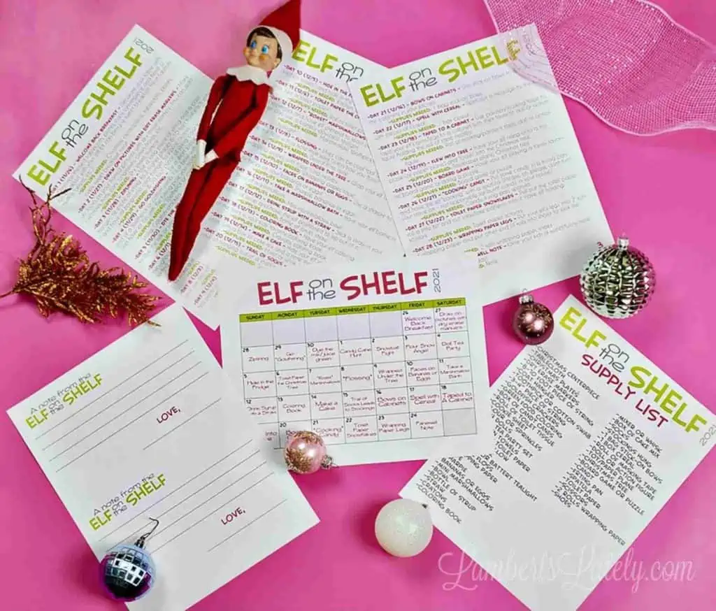Elf on the Shelf Calendar (2022)
