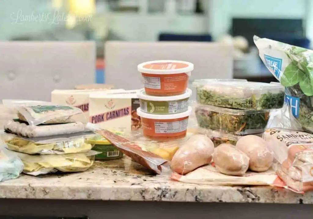 meal ingredients on a kitchen counter
