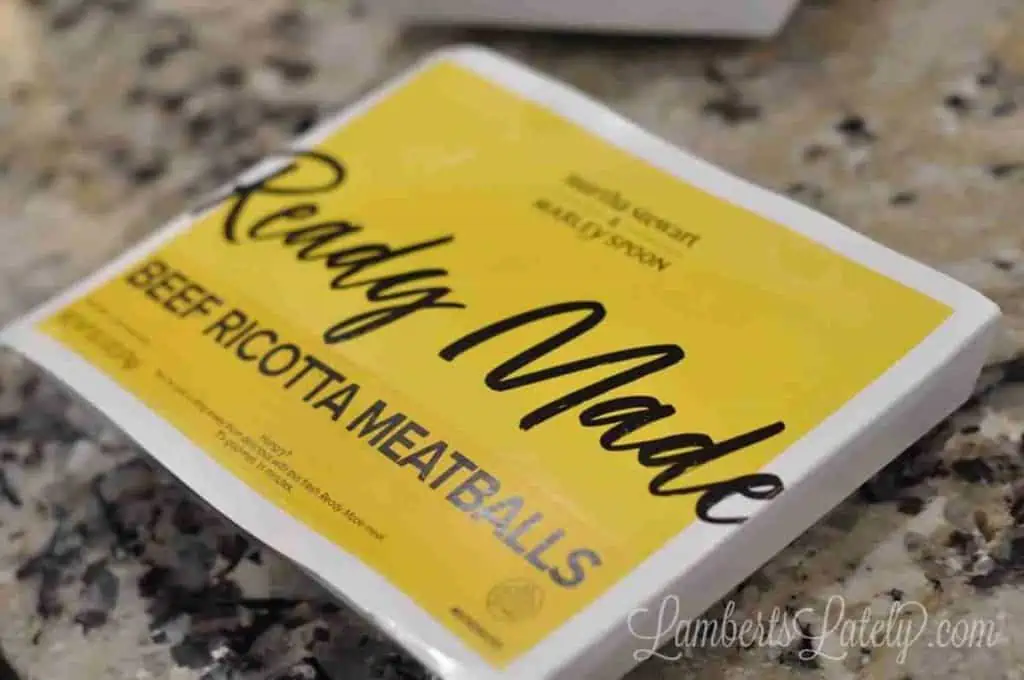 Marley spoon ready-made meal in package