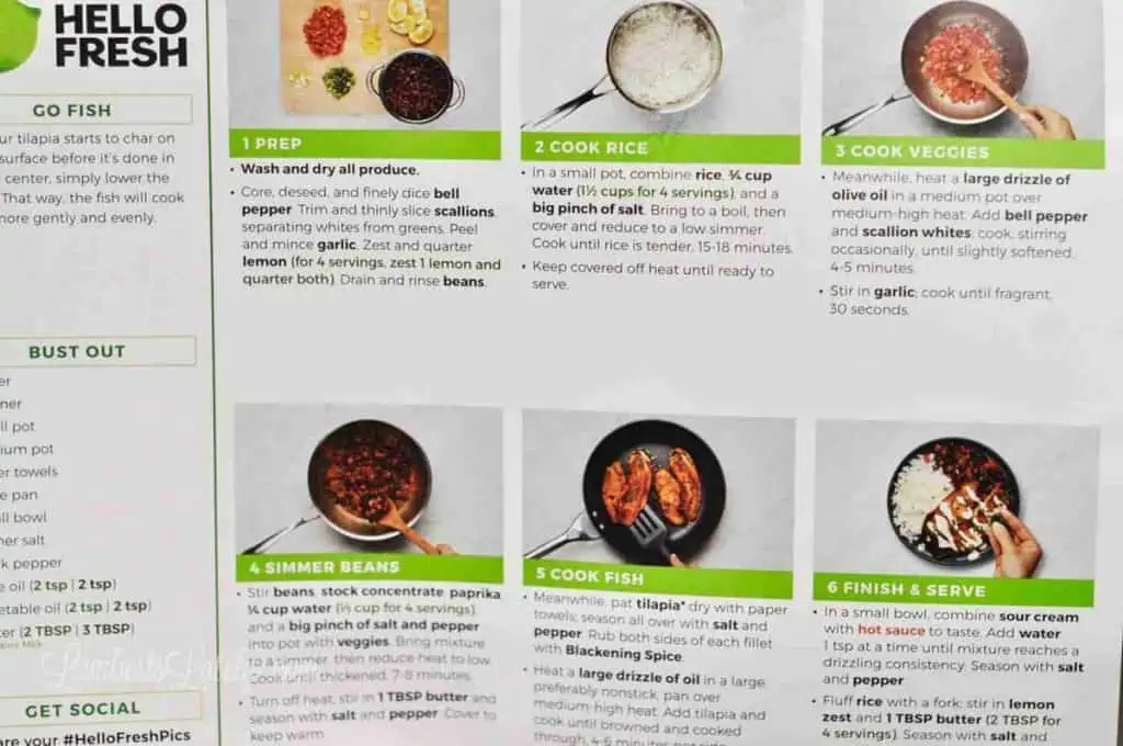 hello fresh meal instructions sheet
