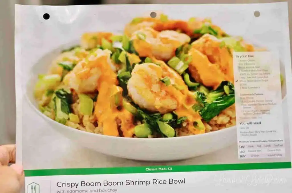 home chef meal prep instructions page