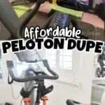 Home gym with Schwinn IC4 bike and tablet for Peloton-style workouts.