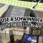 Schwinn IC4 bike with Peloton app and resistance conversion guide.